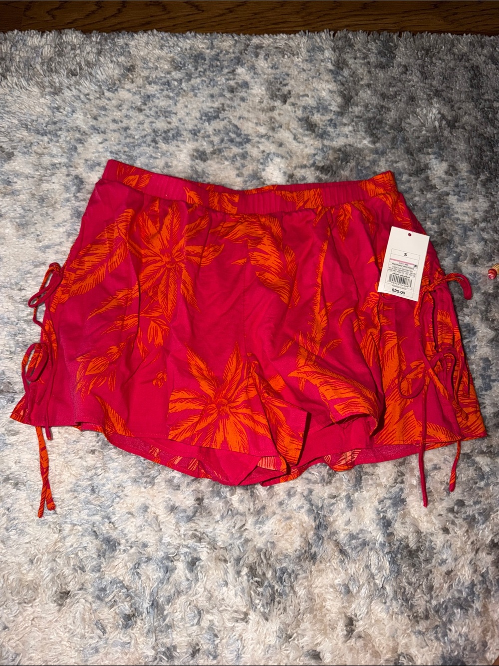 a new day Hot Pink Elastic Waist Shorts with Orange Accent
